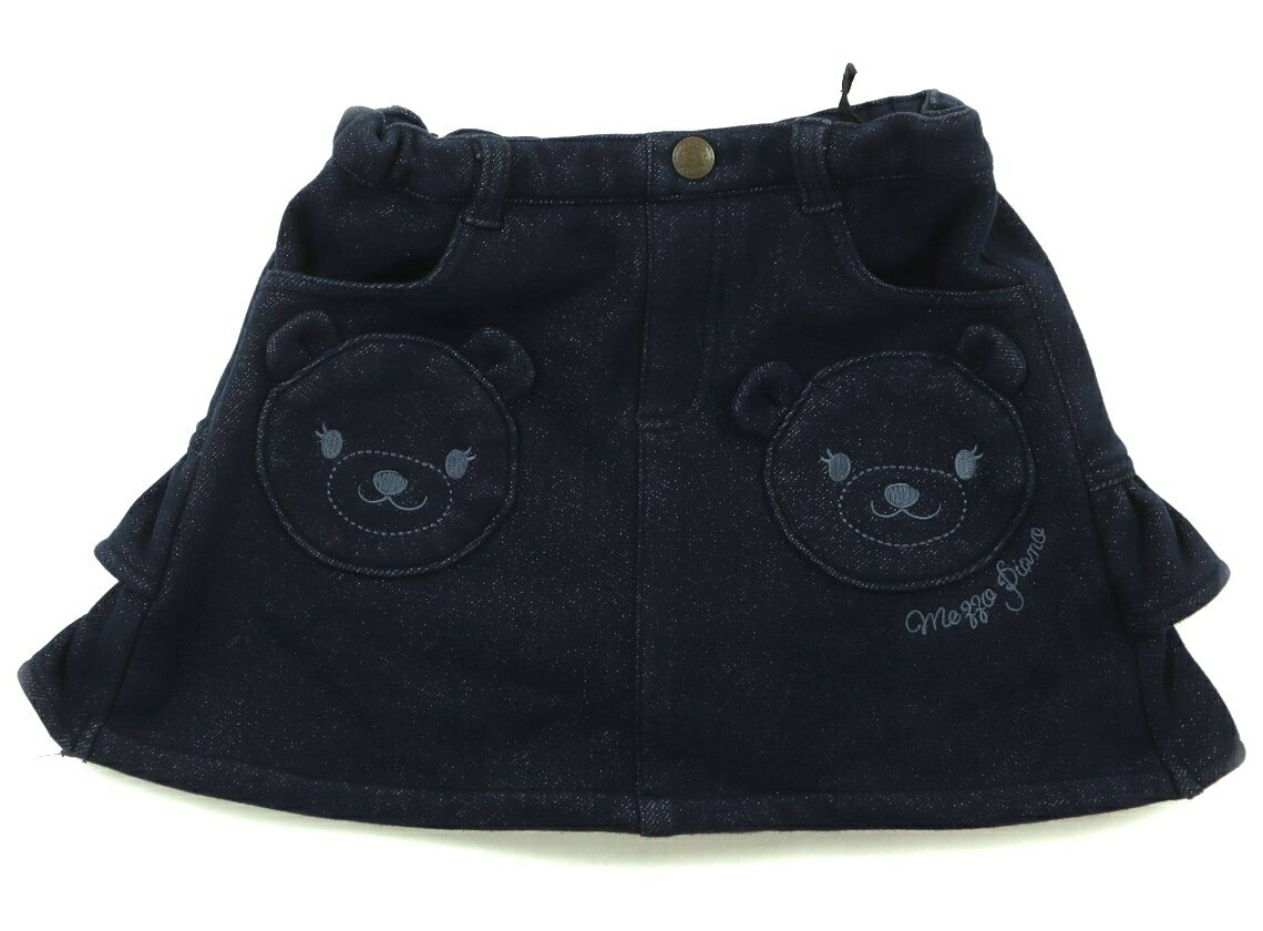 メゾピアノ mezzo piano スカート 110 女の子 ネイビー　ラメ 子供服 ベビー服 キッズ アウトレット ユーズド 【中古】キッズ・ベビー・マタニティ