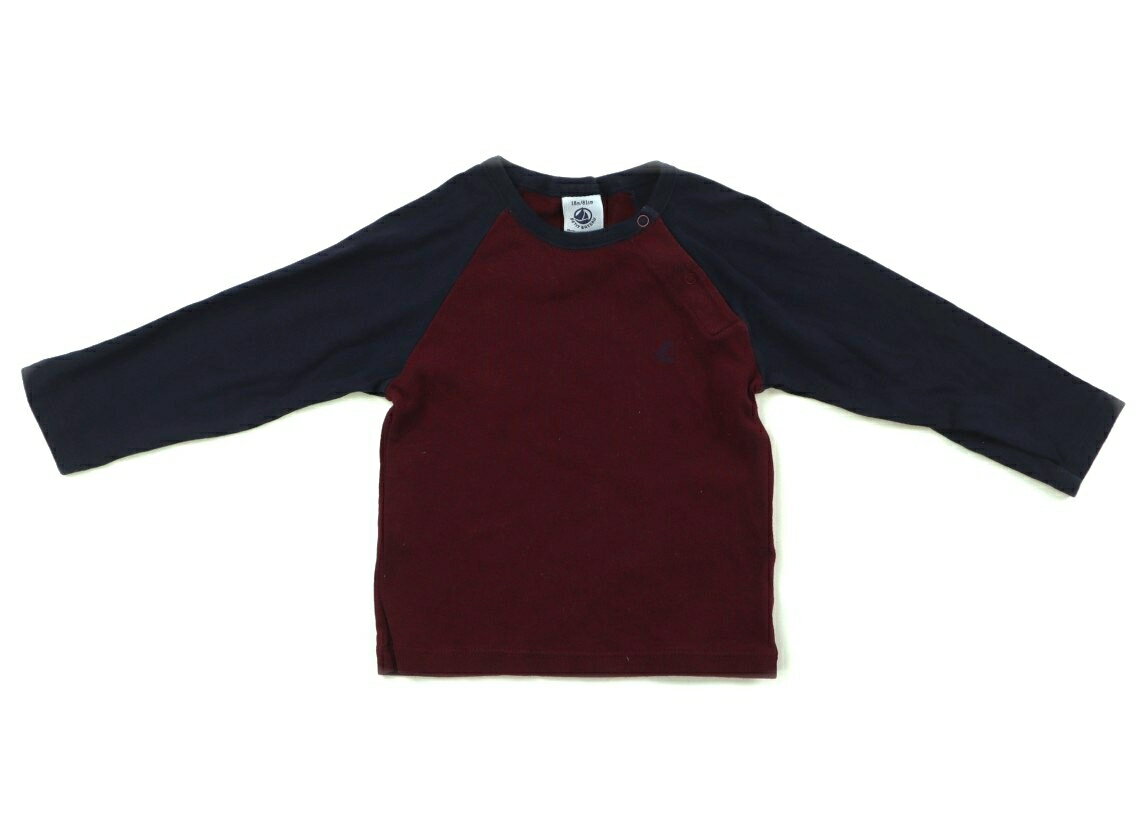 プチバトー PETIT BATEAU Tシャツ・カットソー 80 男の子 ネイビー、ワインレッド 子供服 ベビー服 キッズ アウトレット ユーズド 【中古】キッズ・ベビー・マタニティ