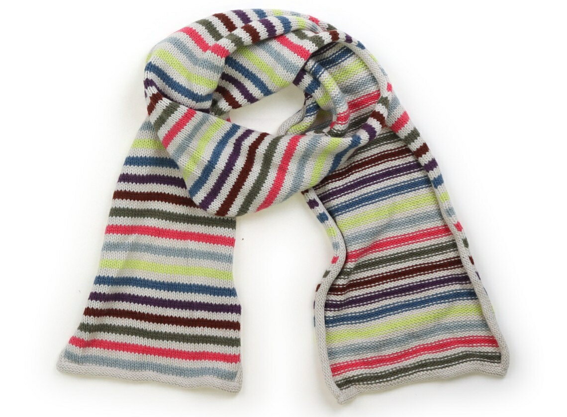 プチバトー PETIT BATEAU 手袋・マフラー キッズ用品 女の子 アイボリー、マルチカラーボーダー 子供服 ベビー服 キッズ アウトレット ユーズド 【中古】キッズ・ベビー・マタニティ