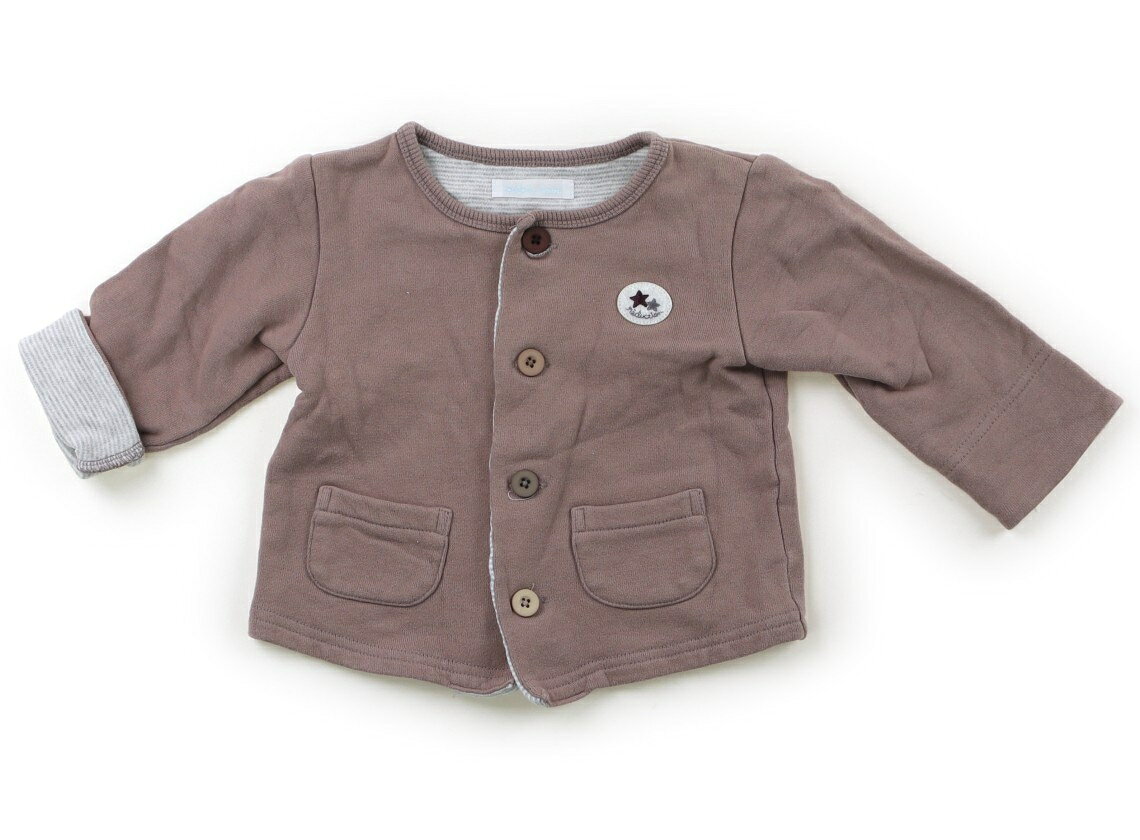 べべ BeBe カーディガン 80 女の子 グレージュ　グレー　白 子供服 ベビー服 キッズ アウトレット ユーズド 【中古】キッズ・ベビー・マタニティ