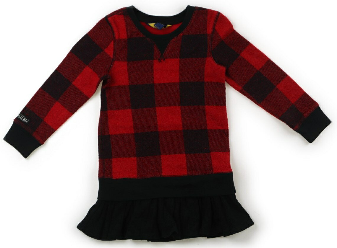 ポロラルフローレン POLO RALPH LAUREN ワンピース 110 男の子 赤黒チェック 子供服 ベビー服 キッズ アウトレット ユーズド 【中古】キッズ・ベビー・マタニティ