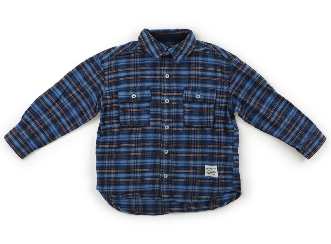 ビームス BEAMS シャツ・ブラウス 120 男の子 ブルー系・チェック 子供服 ベビー服 キッズ アウトレット ユーズド 【中古】キッズ・ベビー・マタニティ