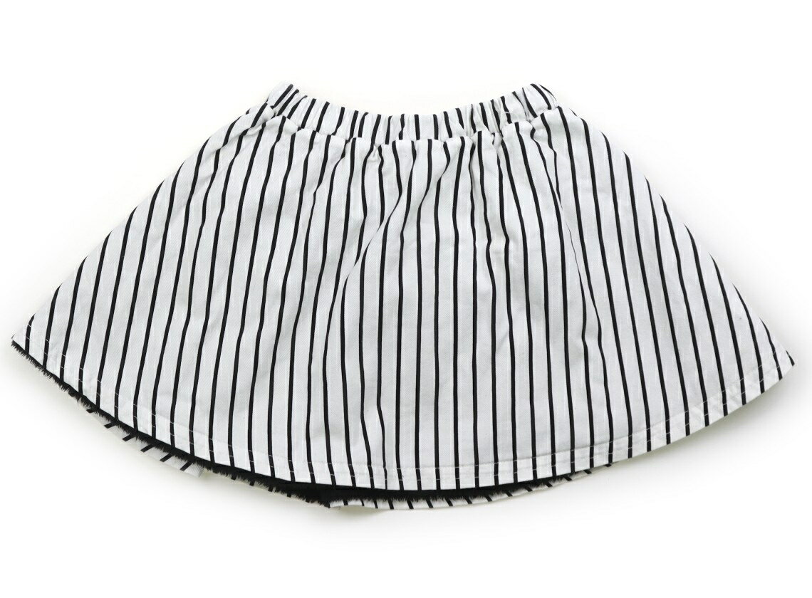 イングファースト INGNI First スカート 130 女の子 黒白、ストライプ 子供服 ベビー服 キッズ アウトレット ユーズド 【中古】キッズ・ベビー・マタニティ