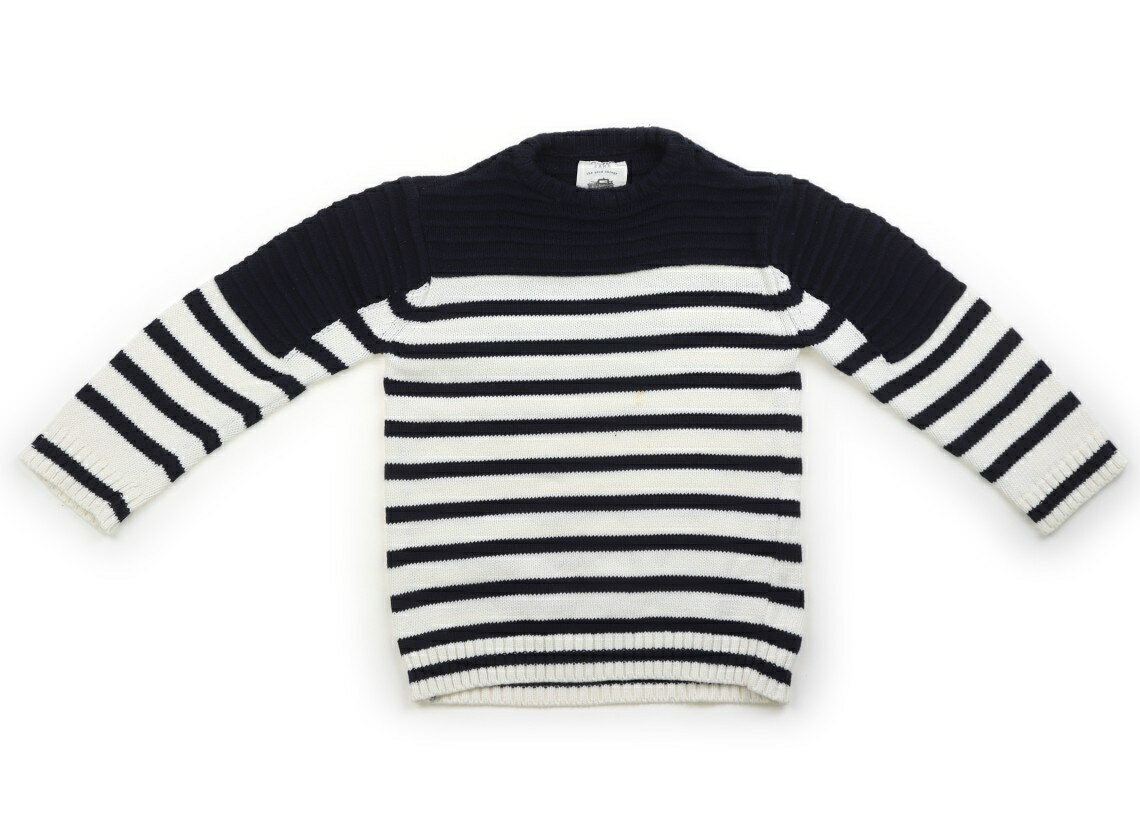 　ブランド 　ZARA(ザラ) 　カテゴリー 　ニット・セーター 　サイズ 　110サイズ 　色 　ネイビー・ホワイトボーダー 　状態 　★★★ 　記名 　なし 　ジャンル 　Boy コットンのざっくりニット。腹部中央に茶色い汚れがあります。それ以外は綺麗な状態です。お手入れ次第でまだお使い頂けそうです。 ＊【状態】【サイズ】に関しての詳しい説明はこちら