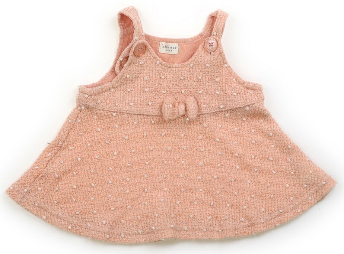キッズズー Kids Zoo タンクトップ・キャミソール 80 女の子 サーモンピンク、白 子供服 ベビー服 キッ..