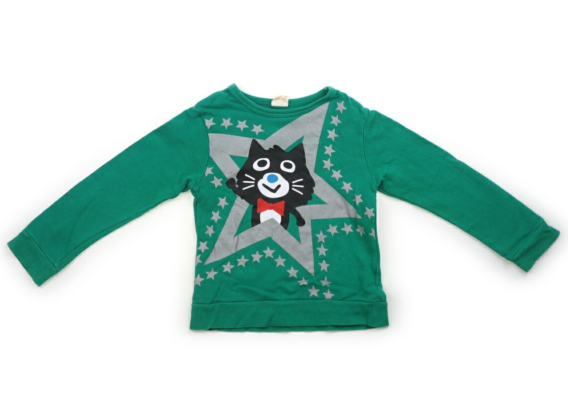 ビッツ bit'z トレーナー・プルオーバー 120 男の子 グリーン・グレー・ネコ 子供服 ベビー服 キッズ アウトレット ユーズド 【中古】キッズ・ベビー・マタニティ