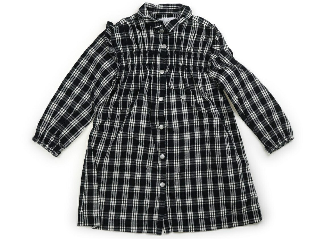 ザラ ZARA ワンピース 120 女の子 ネイビー・ホワイトチェック 子供服 ベビー服 キッズ アウトレット ユーズド 【中古】キッズ・ベビー・マタニティ