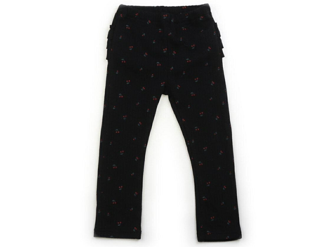 プティマイン petit main レギンス 100 女の子 黒、さくらんぼ柄 子供服 ベビー服 キッズ アウトレット ユーズド 【中古】キッズ・ベビー・マタニティ