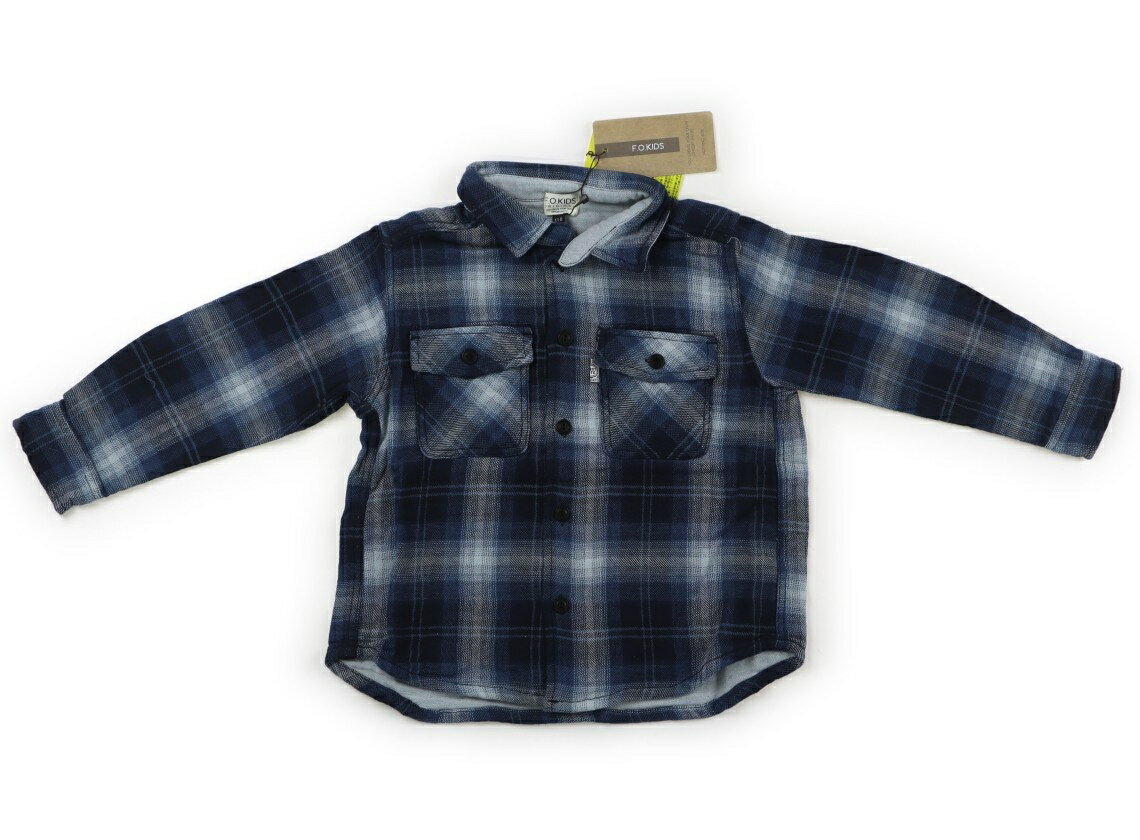FOキッズ F.O.KIDS シャツ・ブラウス 110 男の子 ブルー系チェック 子供服 ベビー服 キッズ アウトレット ユーズド 【中古】キッズ・ベビー・マタニティ
