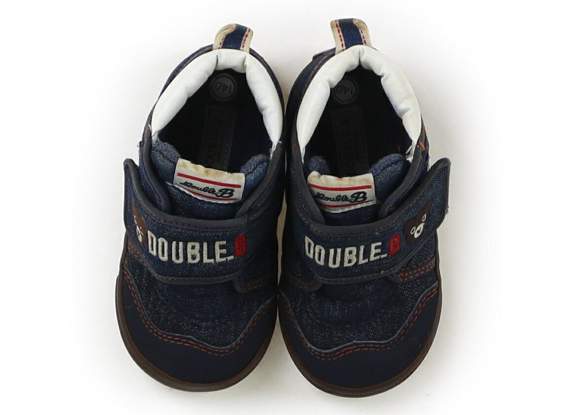 Sneakers - ダブルB Double B スニーカー 靴14cm〜 男の子 ネイビー、ブラウン 子供服 ベビー服 キッズ アウトレット ユーズド 【中古】キッズ・ベビー・マタニティ