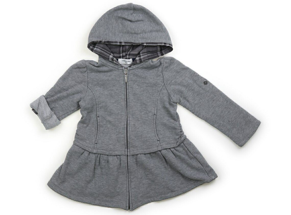 コムサフィユ COMME CA FILLE パーカー 110 女の子 グレー 子供服 ベビー服 キッズ アウトレット ユーズド 【中古】キッズ・ベビー・マタニティ