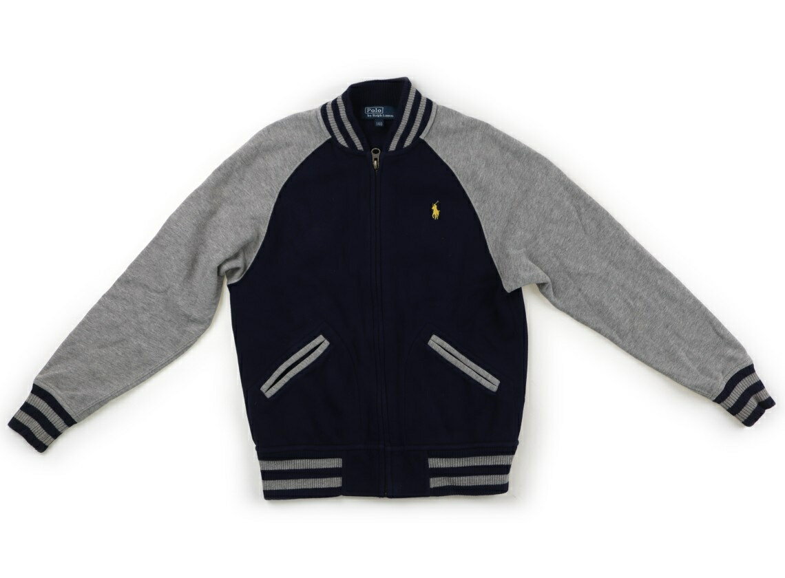 ポロラルフローレン POLO RALPH LAUREN ジップアップトレーナー 140 男の子 ネイビー・グレー 子供服 ベビー服 キッズ アウトレット ユーズド 【中古】キッズ・ベビー・マタニティ