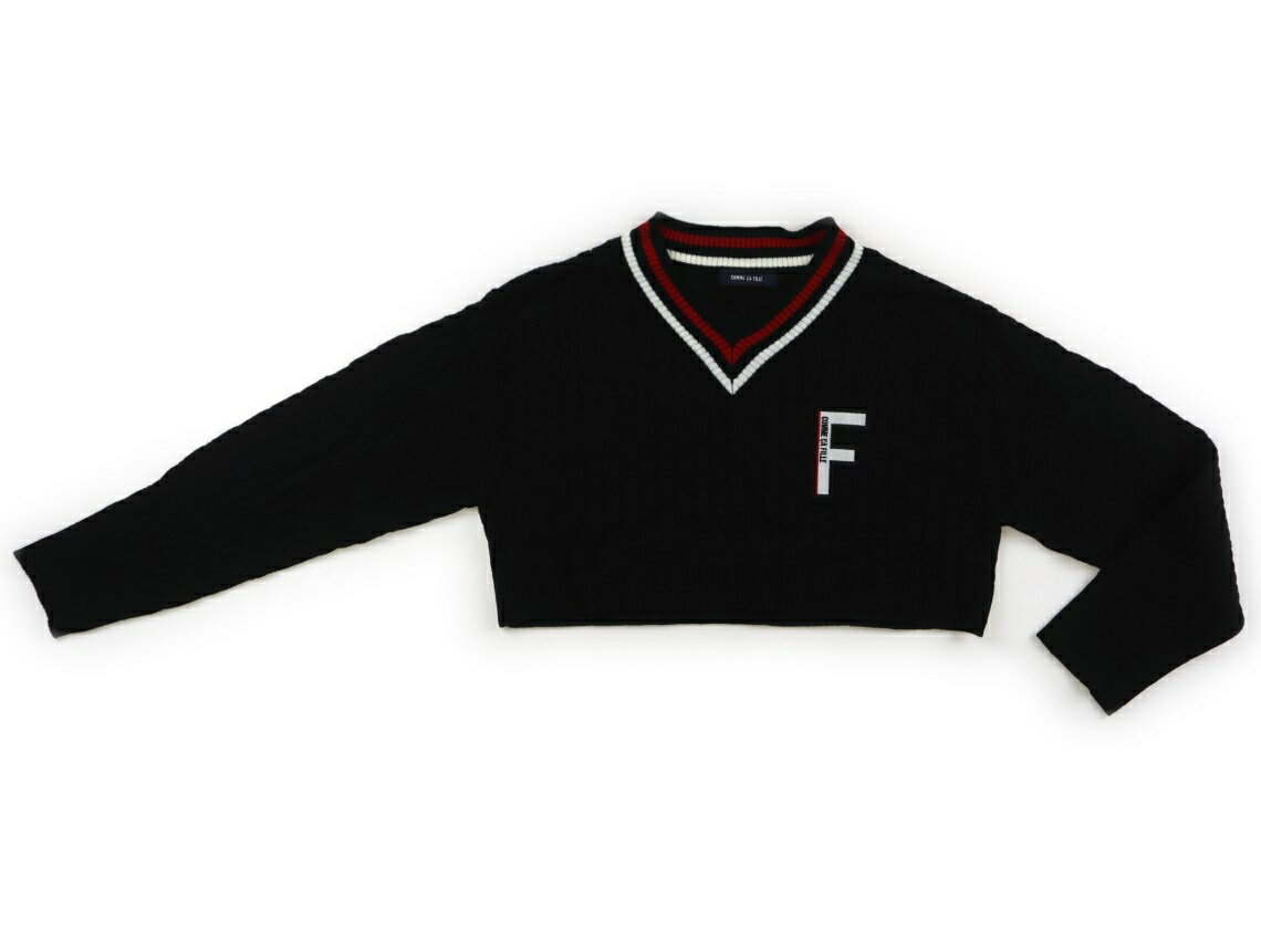 コムサフィユ COMME CA FILLE ニット・セーター 130 男の子 ネイビー　ブランドロゴ 子供服 ベビー服 キッズ アウトレット ユーズド 【中古】キッズ・ベビー・マタニティ