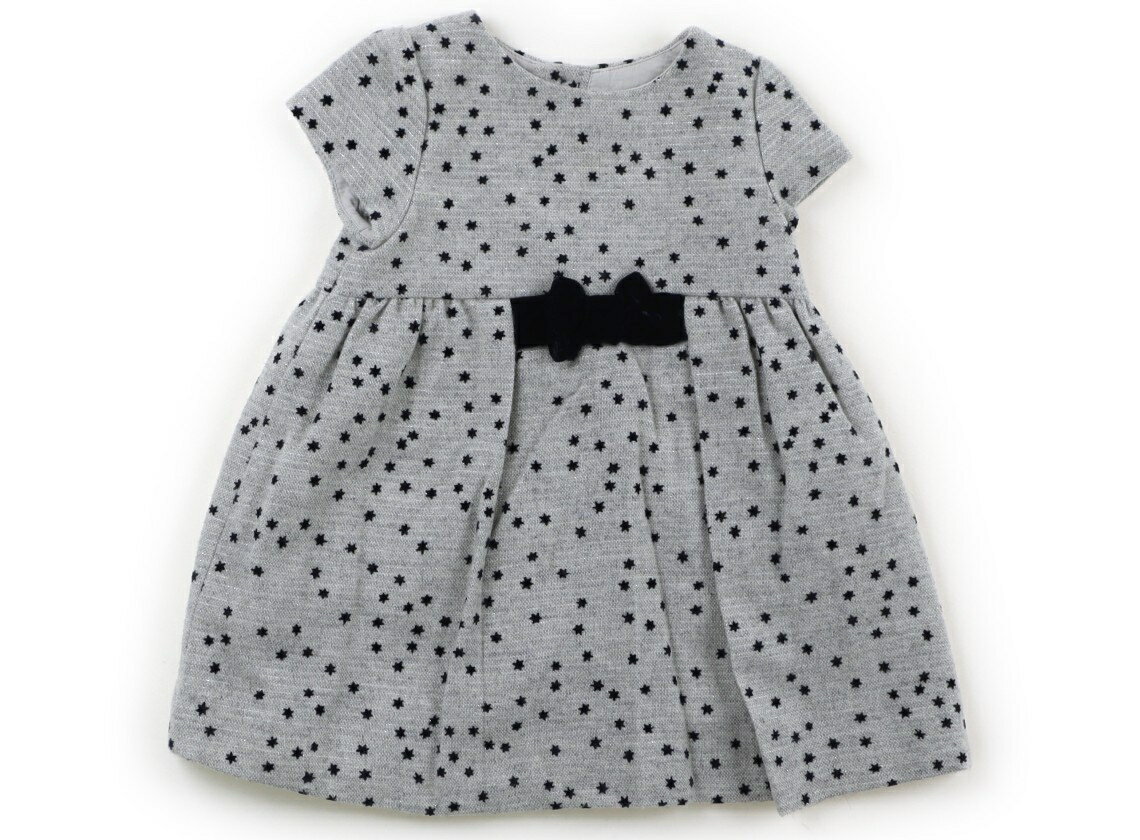 ザラ ZARA ワンピース 80 女の子 グレー・ネイビー星柄 子供服 ベビー服 キッズ アウトレット ユーズド 【中古】キッズ・ベビー・マタニティ