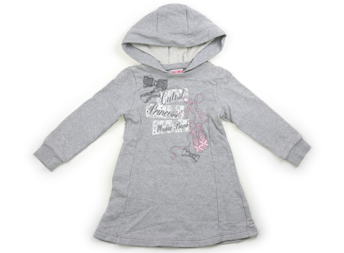 メゾピアノ mezzo piano ワンピース 110 女の子 グレー・英字 子供服 ベビー服 キッズ アウトレット ユーズド 【中古】キッズ・ベビー・マタニティ
