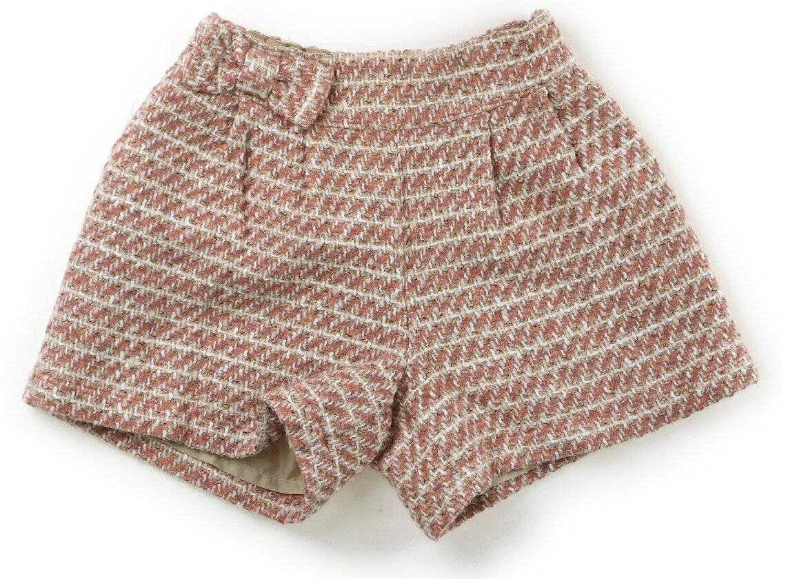 ファミリア familiar ショートパンツ 140 女の子 コーラルピンク、白 子供服 ベビー服 キッズ アウトレ..