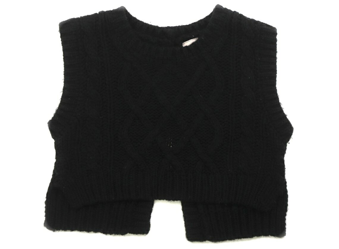 プティマイン petit main ベスト 80 女の子 ブラック 子供服 ベビー服 キッズ アウトレット ユーズド 【中古】キッズ・ベビー・マタニティ