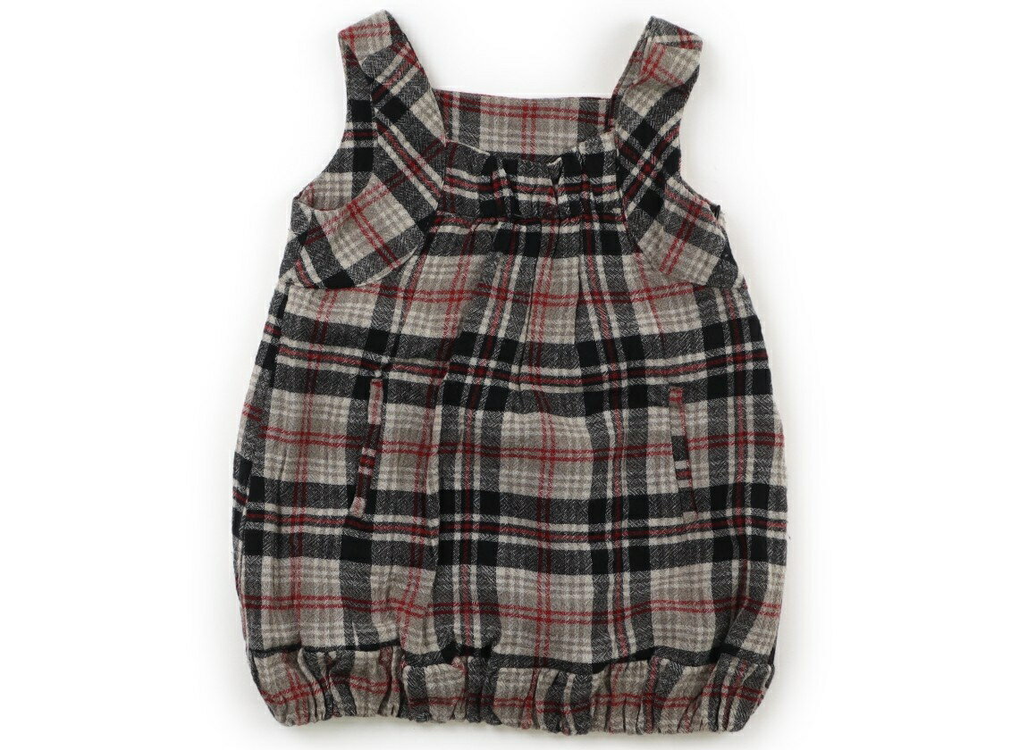 ザラ ZARA ジャンパースカート 95 女の子 ブラウン系、黒、赤、チェック 子供服 ベビー服 キッズ アウトレット ユーズド 【中古】キッズ・ベビー・マタニティ