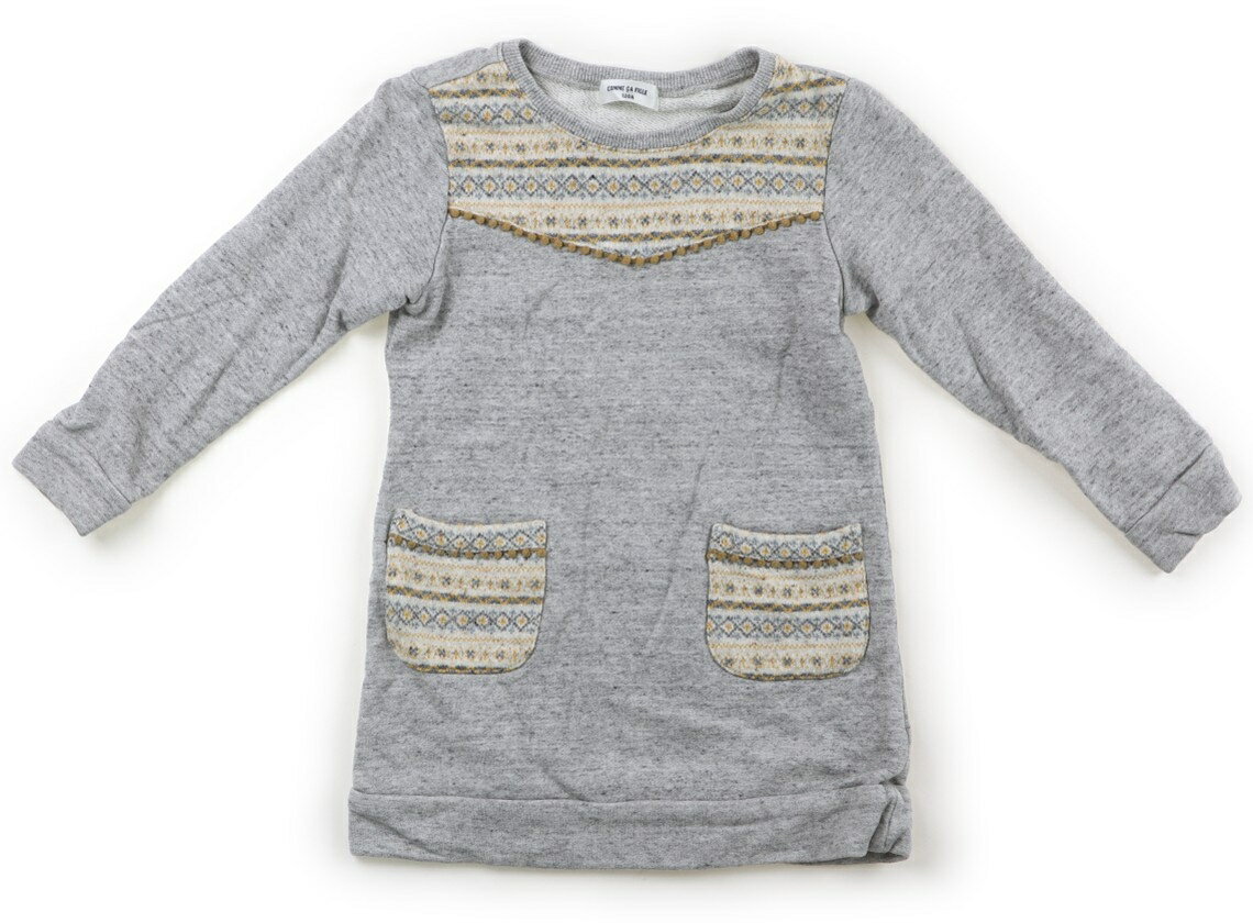 コムサフィユ COMME CA FILLE チュニック 120 女の子 グレー、イエロー系 子供服 ベビー服 キッズ アウトレット ユーズド 【中古】キッズ・ベビー・マタニティ