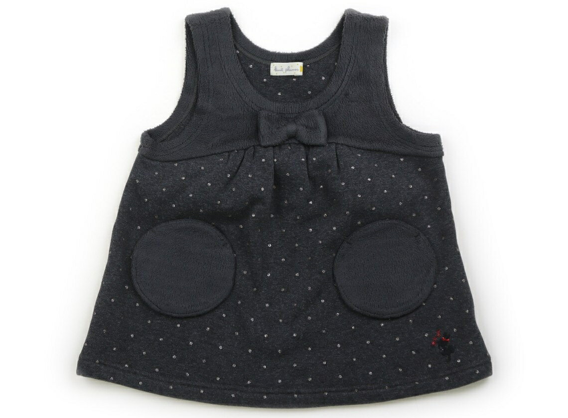 ニットプランナー（KP） Knit Planner(KP) ジャンパースカート 90 女の子 グレー、ゴールドドット柄 子..