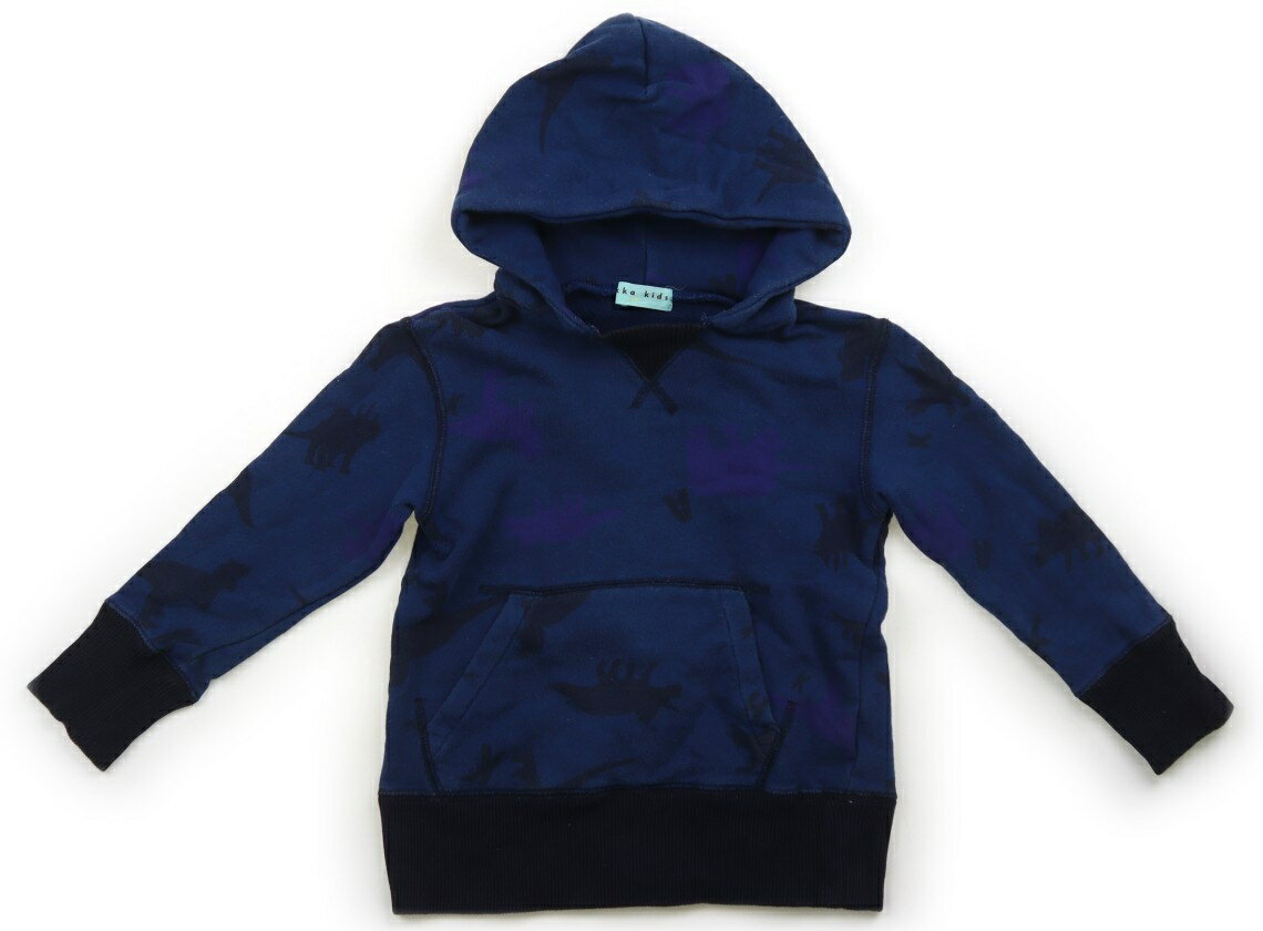 ハッカ HAKKA パーカー 110 男の子 ネイビー・紫・動物 子供服 ベビー服 キッズ アウトレット ユーズド 【中古】キッズ・ベビー・マタニティ