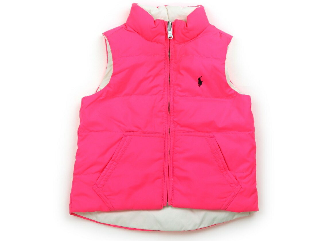 ポロラルフローレン POLO RALPH LAUREN ベスト 100 女の子 ショッキングピンク、オフ 子供服 ベビー服 キッズ アウトレット ユーズド 【中古】キッズ・ベビー・マタニティ