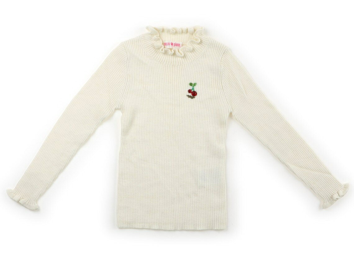 メゾピアノ mezzo piano ニット・セーター 100 女の子 キナリ・サクランボ 子供服 ベビー服 キッズ アウトレット ユーズド 【中古】キッズ・ベビー・マタニティ