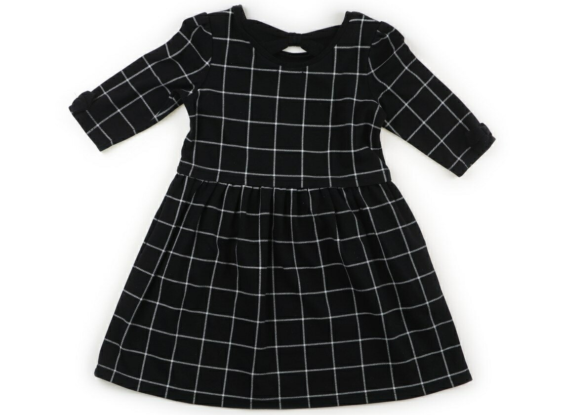 Dresses - エニィファム anyFAM ワンピース 130 女の子 ブラック・ホワイト格子 子供服 ベビー服 キッズ アウトレット ユーズド 【中古】キッズ・ベビー・マタニティ