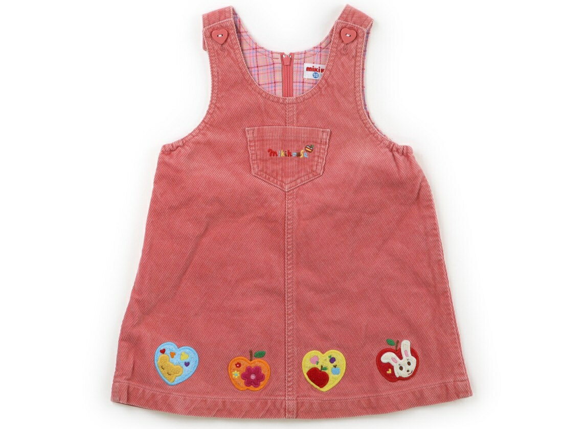 ミキハウス miki HOUSE ジャンパースカート 90 女の子 ピンク 子供服 ベビー服 キッズ アウトレット ユーズド 【中古】キッズ・ベビー・マタニティ