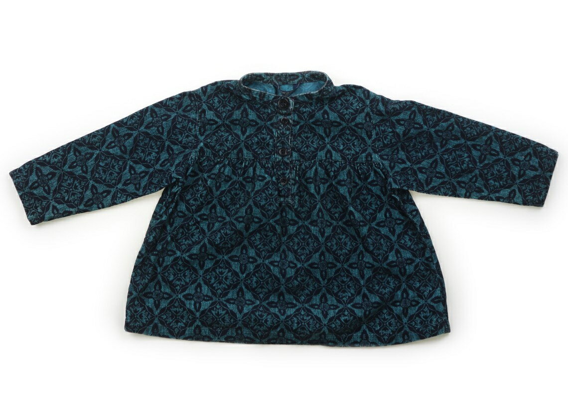 コムサデモード COMME CA DU MODE チュニック 95 女の子 シアン・紺総柄 子供服 ベビー服 キッズ アウトレット ユーズド 【中古】キッズ・ベビー・マタニティ