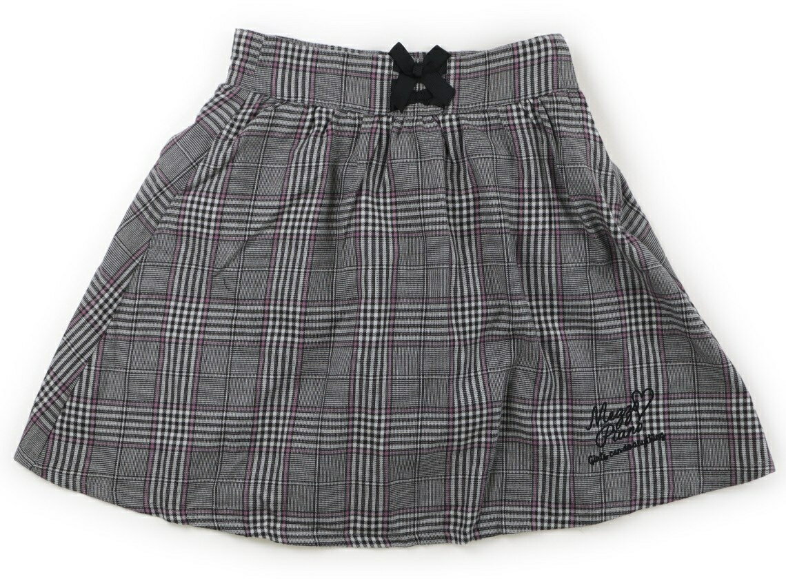 メゾピアノ mezzo piano スカート 140 女の子 グレー・ピンク・チェック 子供服 ベビー服 キッズ アウトレット ユーズド 【中古】キッズ・ベビー・マタニティ