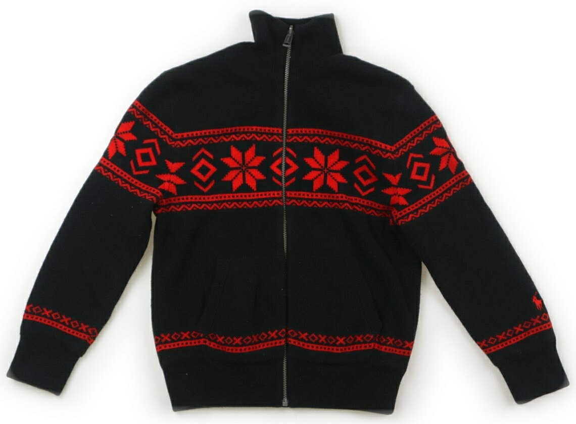 ポロラルフローレン POLO RALPH LAUREN カーディガン 120 男の子 ブラック・レッド 子供服 ベビー服 キッズ アウトレット ユーズド 【中古】キッズ・ベビー・マタニティ