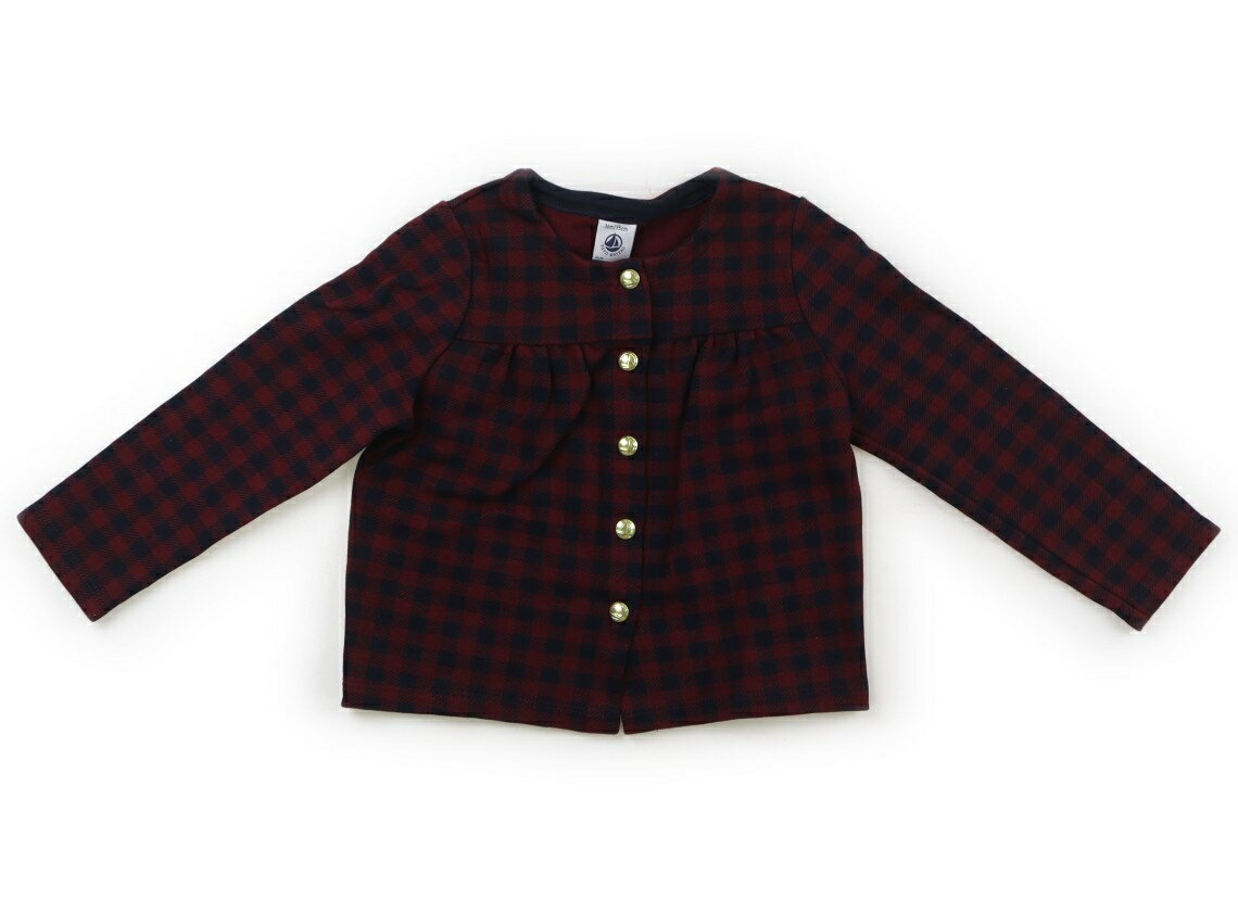 　ブランド 　PETIT BATEAU(プチバトー) 　カテゴリー 　カーディガン 　サイズ 　95サイズ 　色 　ワイン・ネイビーチェック 　状態 　★★★★ 　記名 　なし 　ジャンル 　Girl 裏微起毛のカットソー素材。目立つ汚れは...