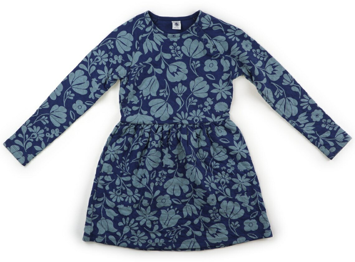 プチバトー PETIT BATEAU ワンピース 140 女の子 ペールブルー・花柄 子供服 ベビー服 キッズ アウトレット ユーズド 【中古】キッズ・ベビー・マタニティ
