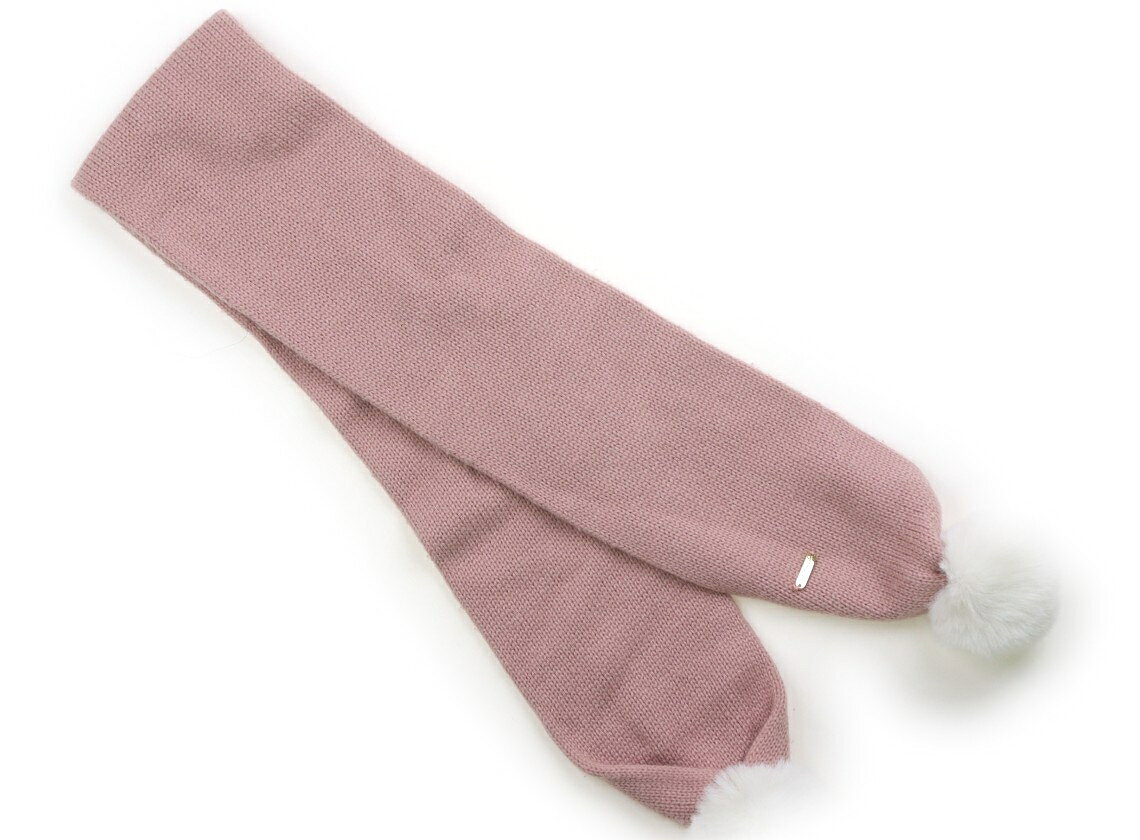 Other - プティマイン petit main 手袋・マフラー キッズ用品 女の子 クスミピンク、白いボンボン装飾 子供服 ベビー服 キッズ アウトレット ユーズド 【中古】キッズ・ベビー・マタニティ