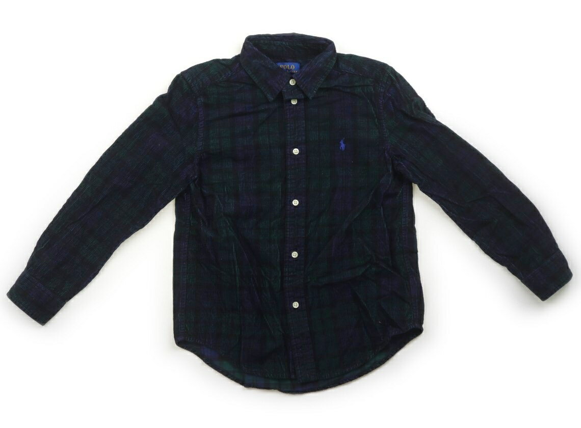 ポロラルフローレン POLO RALPH LAUREN シャツ・ブラウス 130 男の子 ネイビー、グリーン、チェック 子供服 ベビー服 キッズ アウトレット ユーズド 【中古】キッズ・ベビー・マタニティ