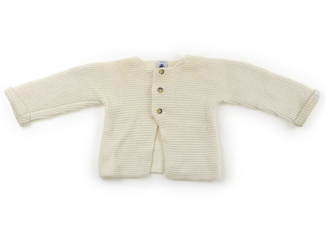 プチバトー PETIT BATEAU カーディガン 80 女の子 オフホワイト 子供服 ベビー服 キッズ アウトレット ユーズド 【中古】キッズ・ベビー・マタニティ