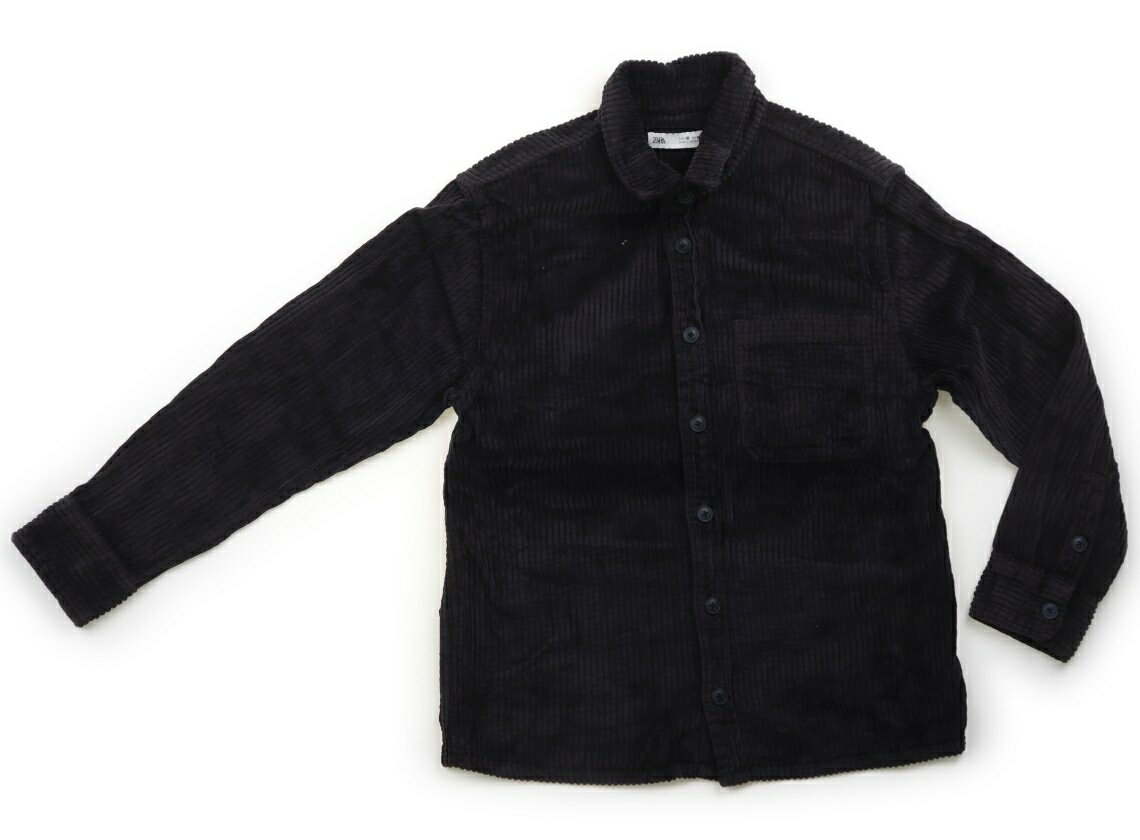 ザラ ZARA シャツ・ブラウス 140 男の子 濃いグレー 子供服 ベビー服 キッズ アウトレット ユーズド 【中古】キッズ・ベビー・マタニティ