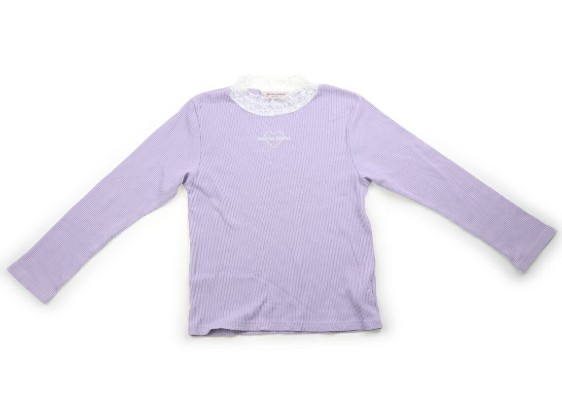 メゾピアノ mezzo piano Tシャツ・カットソー 150 女の子 ラベンダー・きなりレース 子供服 ベビー服 キッズ アウトレット ユーズド 【中古】キッズ・ベビー・マタニティ