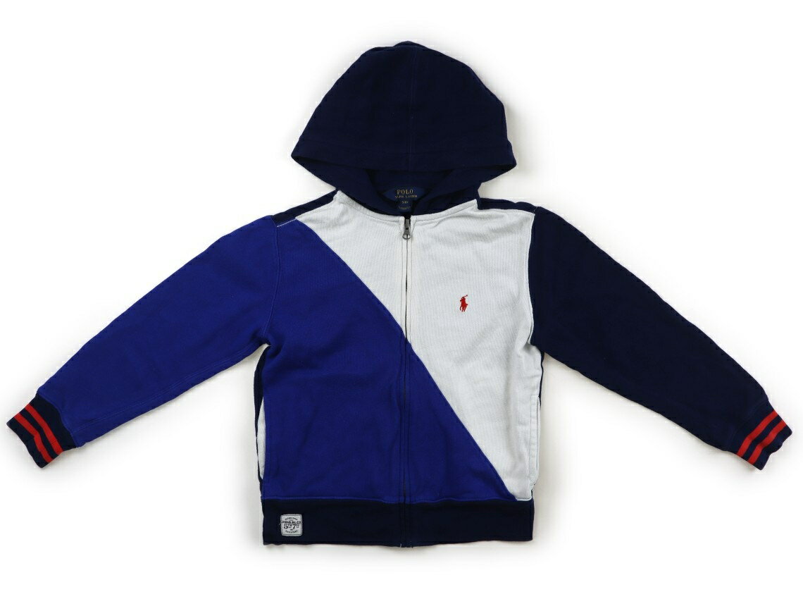 ポロラルフローレン POLO RALPH LAUREN パーカー 140 男の子 紺、青、白 子供服 ベビー服 キッズ アウトレット ユーズド 【中古】キッズ・ベビー・マタニティ
