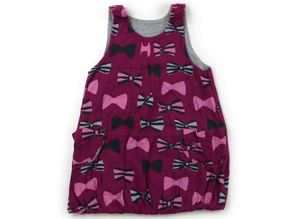 ニットプランナー（KP） Knit Planner(KP) ジャンパースカート 110 女の子 マゼンタピンク×ブラック系..