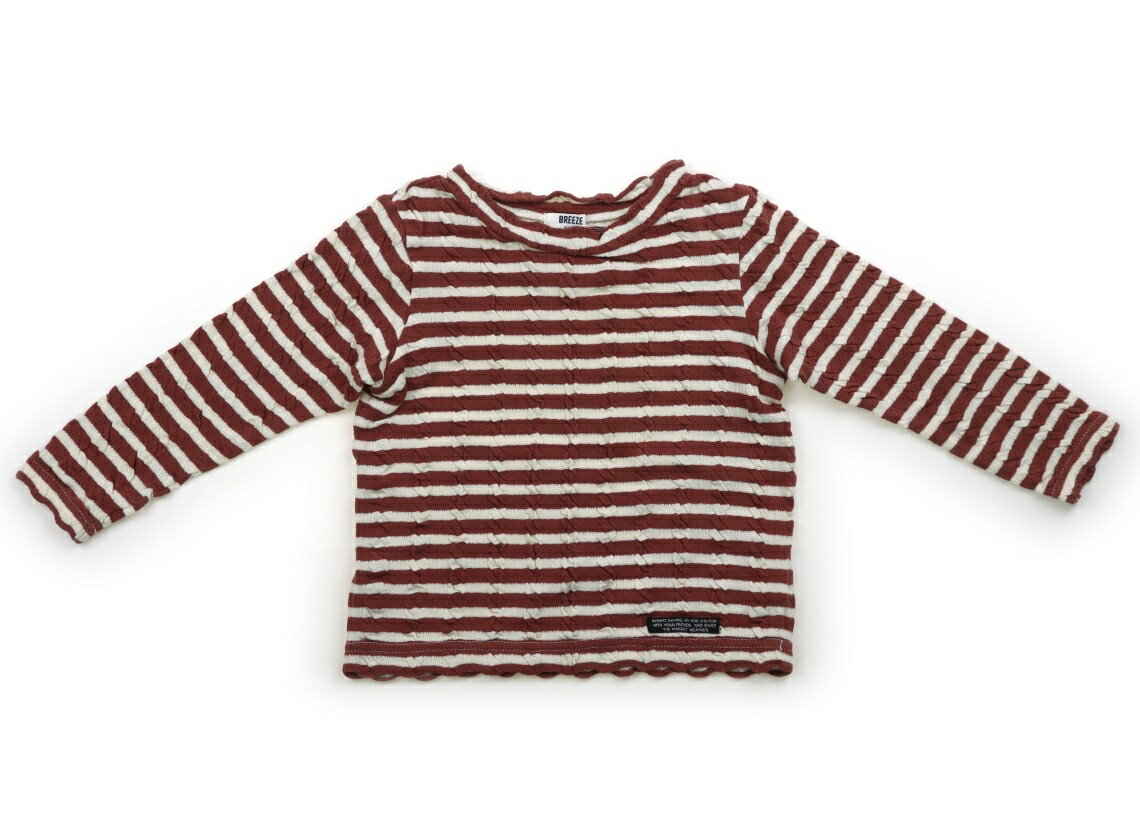 ブリーズ BREEZE Tシャツ・カットソー 110 女の子 ターキーレッド、オフホワイト、ボーダー 子供服 ベビー服 キッズ アウトレット ユーズド 【中古】キッズ・ベビー・マタニティ