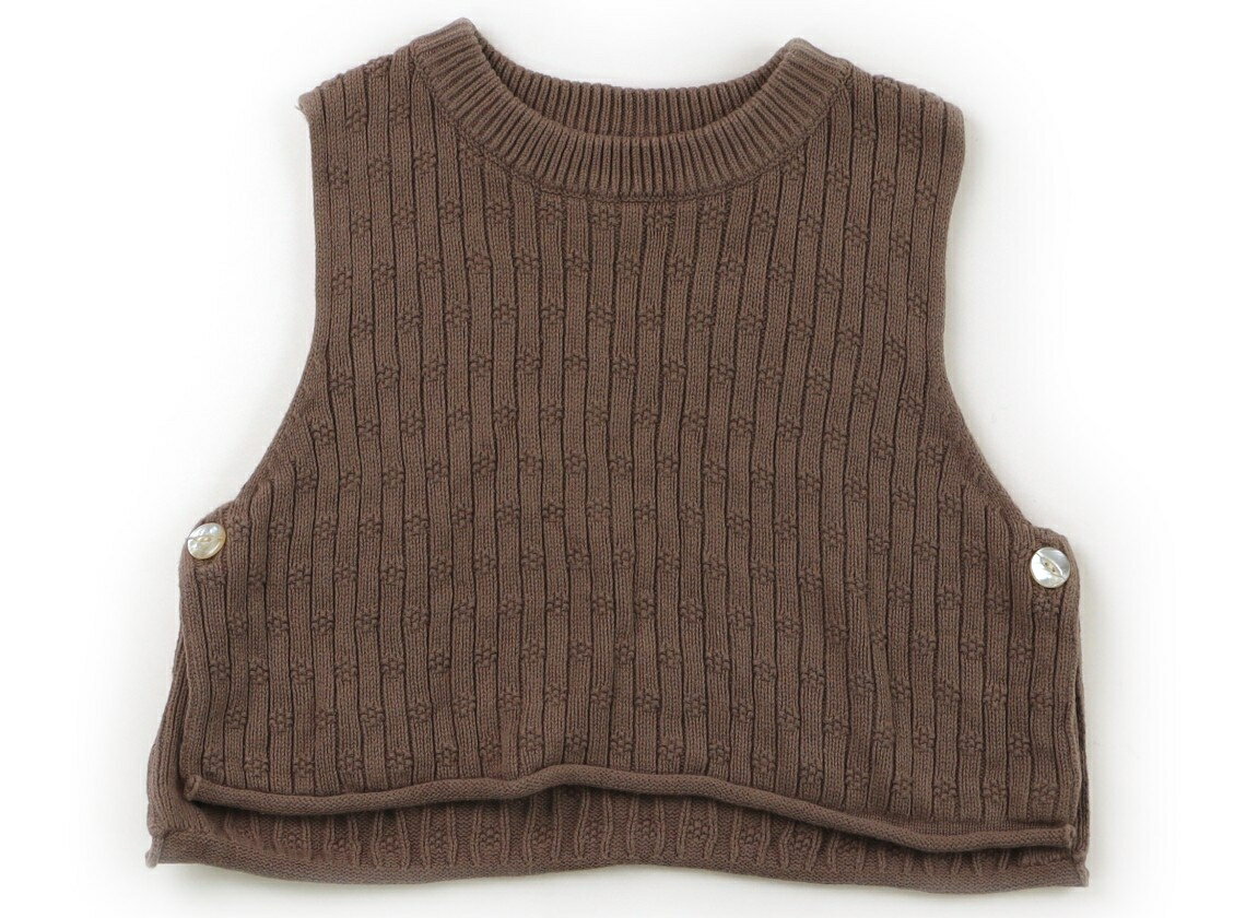 アプレレクール apres les cours ベビーベスト 70 女の子 ベージュブラウン 子供服 ベビー服 キッズ アウトレット ユーズド 【中古】キッズ・ベビー・マタニティ