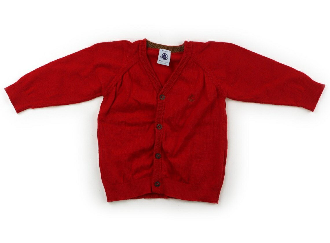 プチバトー PETIT BATEAU カーディガン 70 女の子 レッド 子供服 ベビー服 キッズ アウトレット ユーズド 【中古】キッズ・ベビー・マタニティ