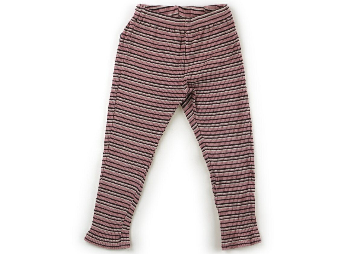 アプレレクール apres les cours パンツ 110 女の子 ピンク、チャコールブラウン、ボーダー 子供服 ベビー服 キッズ アウトレット ユーズド 【中古】キッズ・ベビー・マタニティ(4.0)