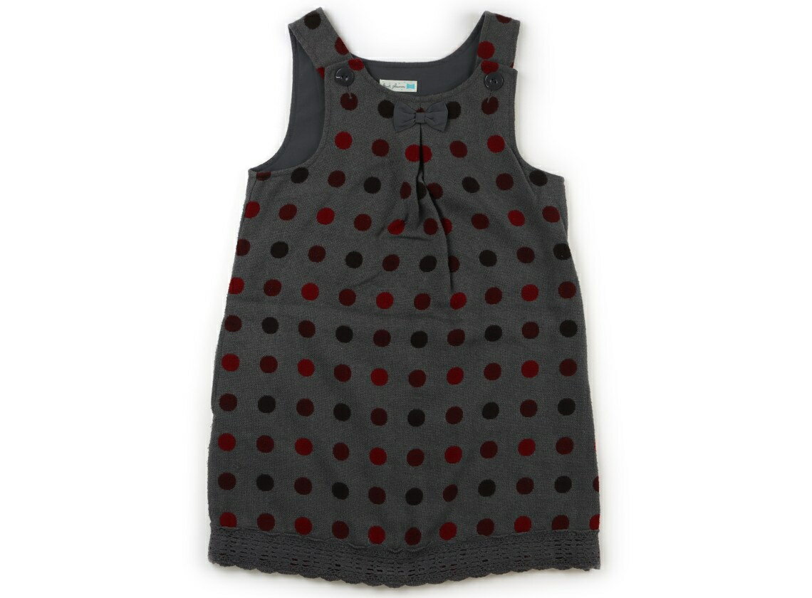 ニットプランナー（KP） Knit Planner(KP) ジャンパースカート 130 女の子 グレー、赤系、水玉 子供服 ..