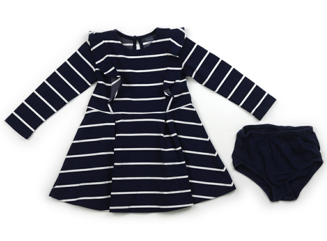 Rakuten - ラルフローレン Ralph Lauren ワンピース 90 女の子 ネイビー、白 子供服 ベビー服 キッズ アウトレット ユーズド 【中古】キッズ・ベビー・マタニティ