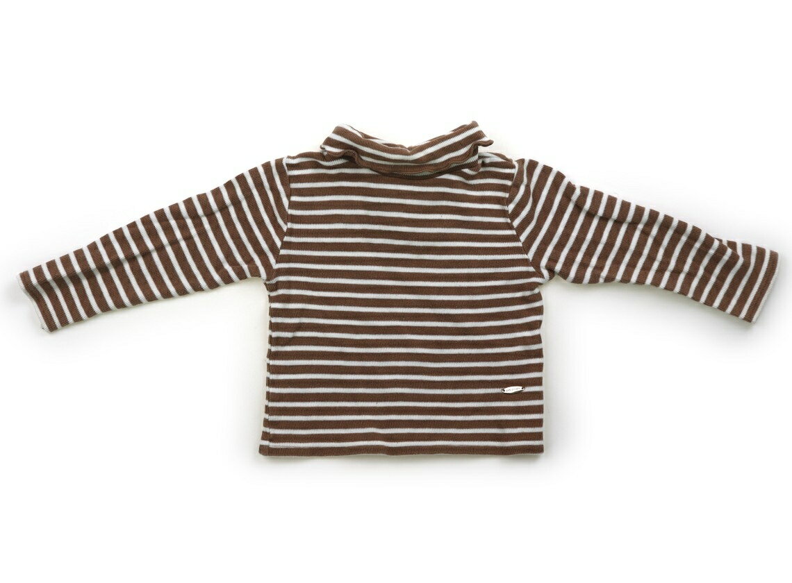 Other - プティマイン petit main トレーナー・プルオーバー 100 女の子 茶色、ボーダー柄 子供服 ベビー服 キッズ アウトレット ユーズド 【中古】キッズ・ベビー・マタニティ