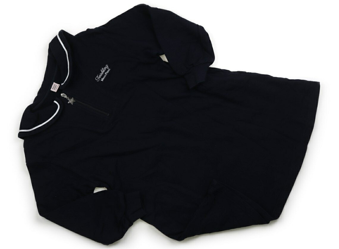 メゾピアノ mezzo piano チュニック 150 女の子 ダークネイビー、白 子供服 ベビー服 キッズ アウトレ..