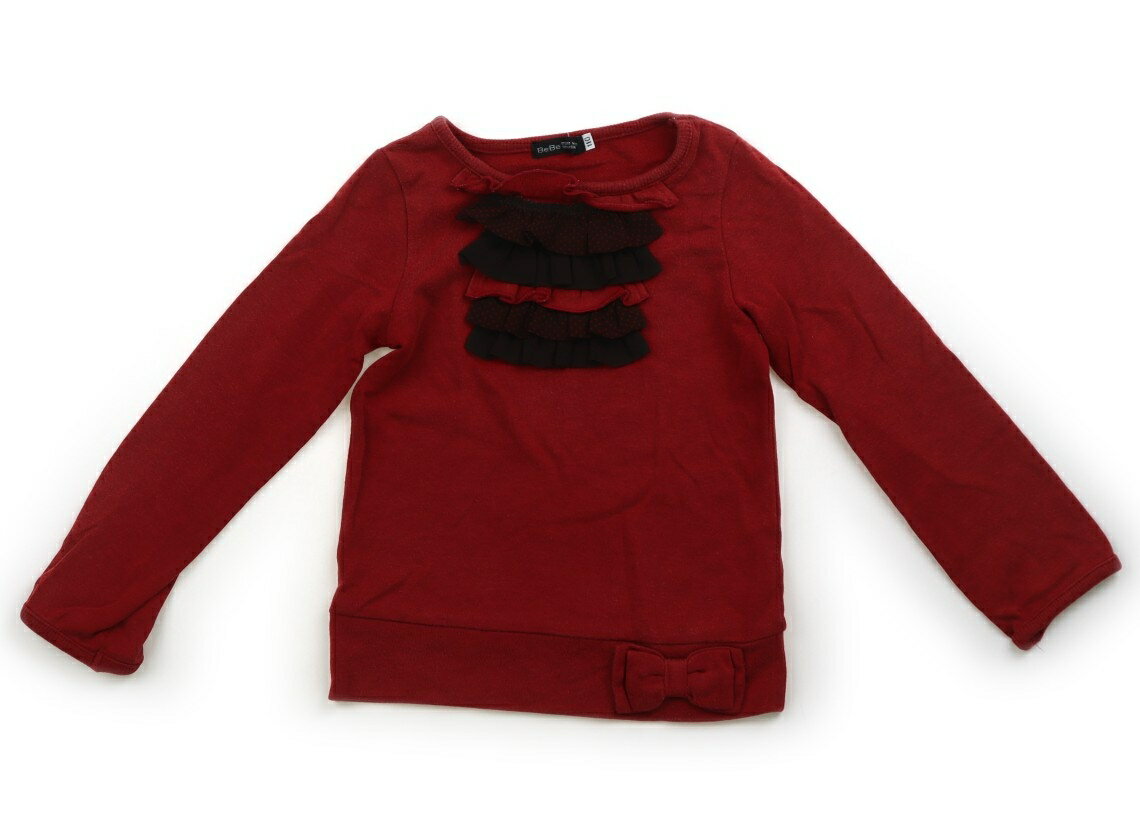 べべ BeBe トレーナー・プルオーバー 110 女の子 赤 子供服 ベビー服 キッズ アウトレット ユーズド 【中古】キッズ・ベビー・マタニティ
